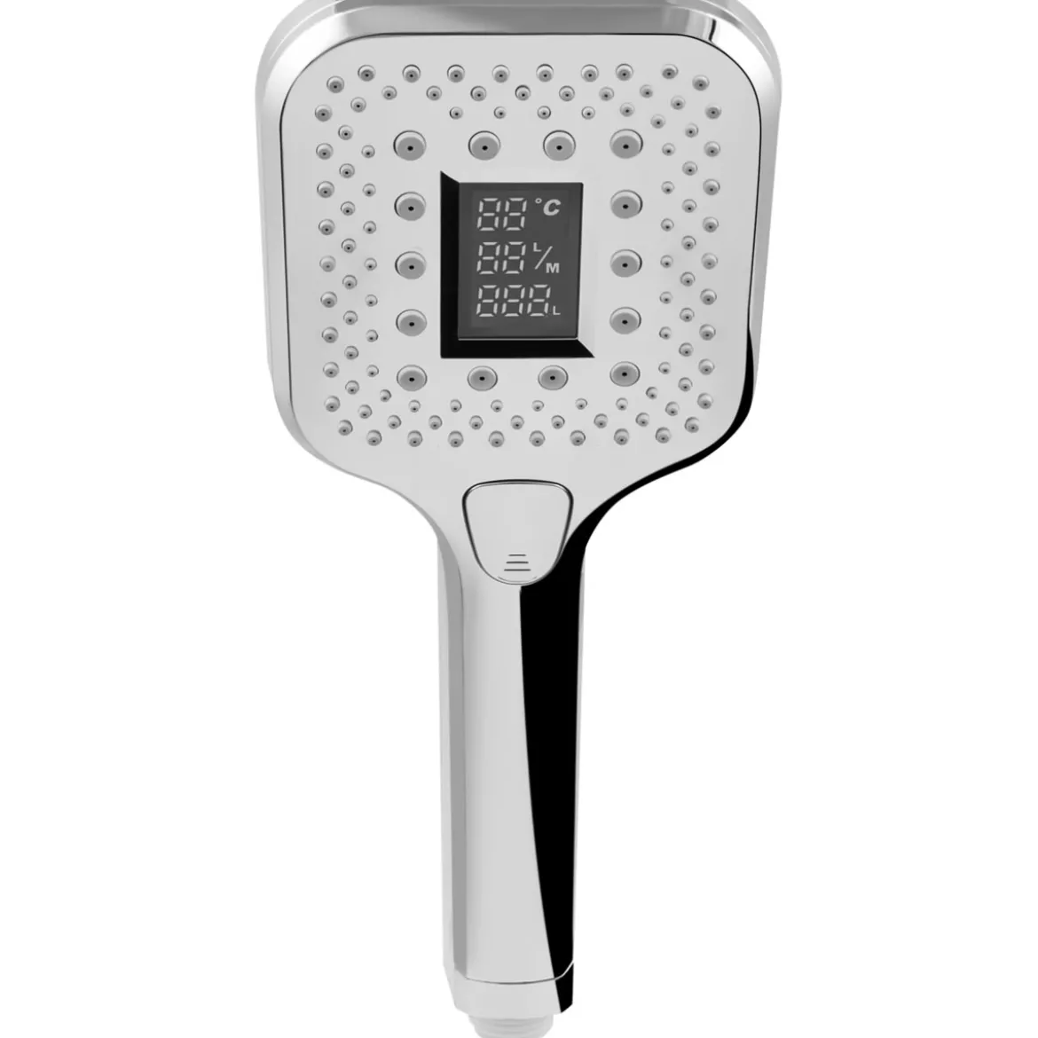 Cornat SMARTLY Handbrause chrom mit Echtzeit-Digitalanzeige