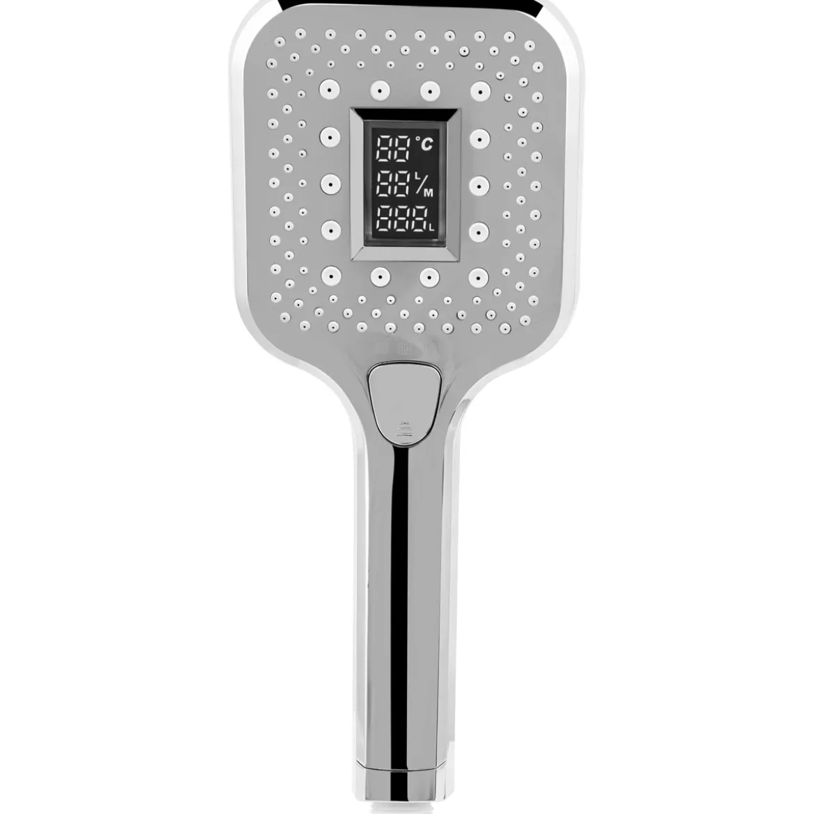 Cornat SMARTLY Handbrause chrom mit Echtzeit-Digitalanzeige