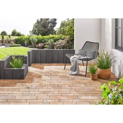 Crescendo-Palisade 70x20x10 cm anthrazitmit Fase