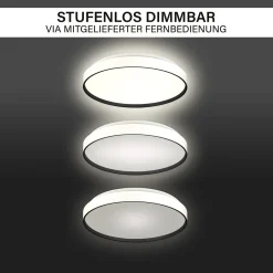 Decken-Wandleuchte SHINING JUPITER BLACK 1800K 24W