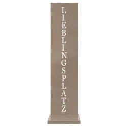 Dekoaufsteller Lieblingsplatz, Metall, beige,22x78x15 cm