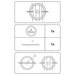 Dekoring m. Stab u. Magnet 18cm edels.optik