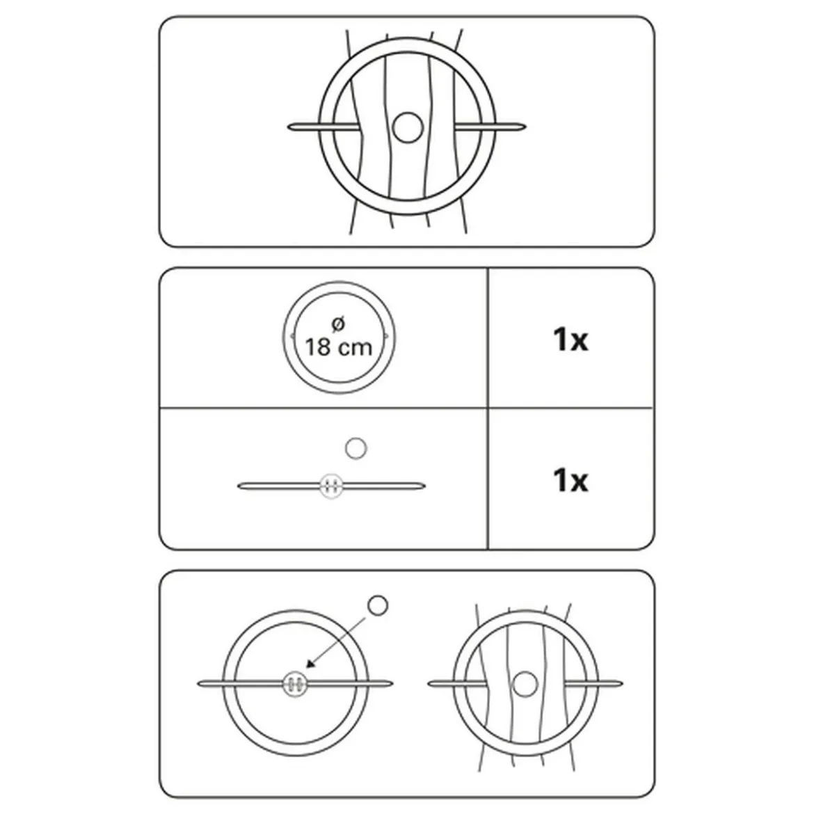Dekoring m. Stab u. Magnet 18cm edels.optik