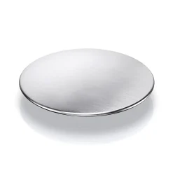 Design Abdeckung fuer runde Siebkorbventile 92mm,Edelstahl glaezend
