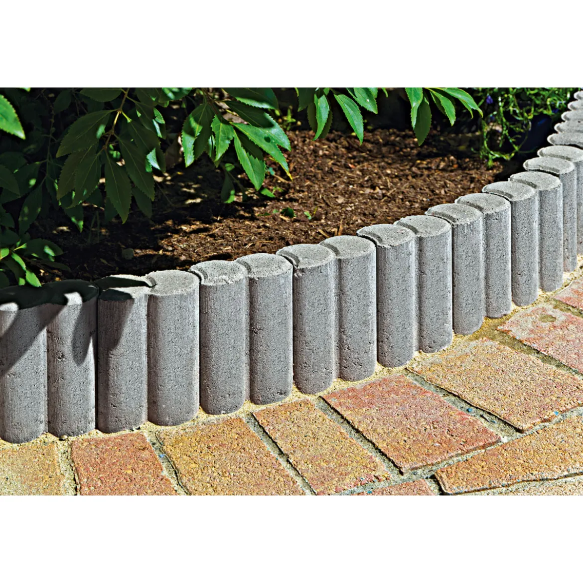 Dosfix Doppelpalisade 6 cm Durchm.25x9,4x6 cn mit Fase u. Kehle grau