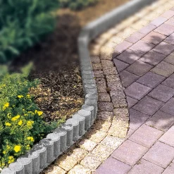 Dosfix Doppelpalisade 6 cm Durchm.25x9,4x6 cn mit Fase u. Kehle grau
