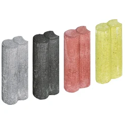Dosfix Doppelpalisade 6 cm Durchm.25x9,4x6 cn mit Fase u. Kehle grau