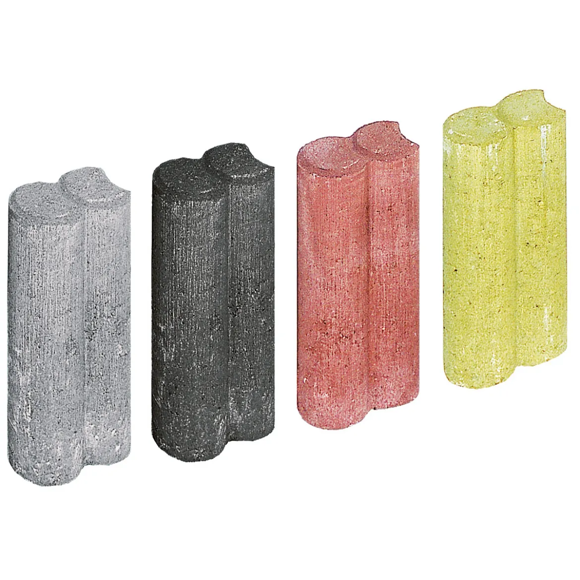 Dosfix Doppelpalisade 6 cm Durchm.25x9,4x6 cn mit Fase u. Kehle grau