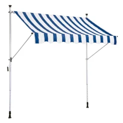 DurabilFallarm-/Balkonmarkise Lyon blau-weiss 300 x 120 cm