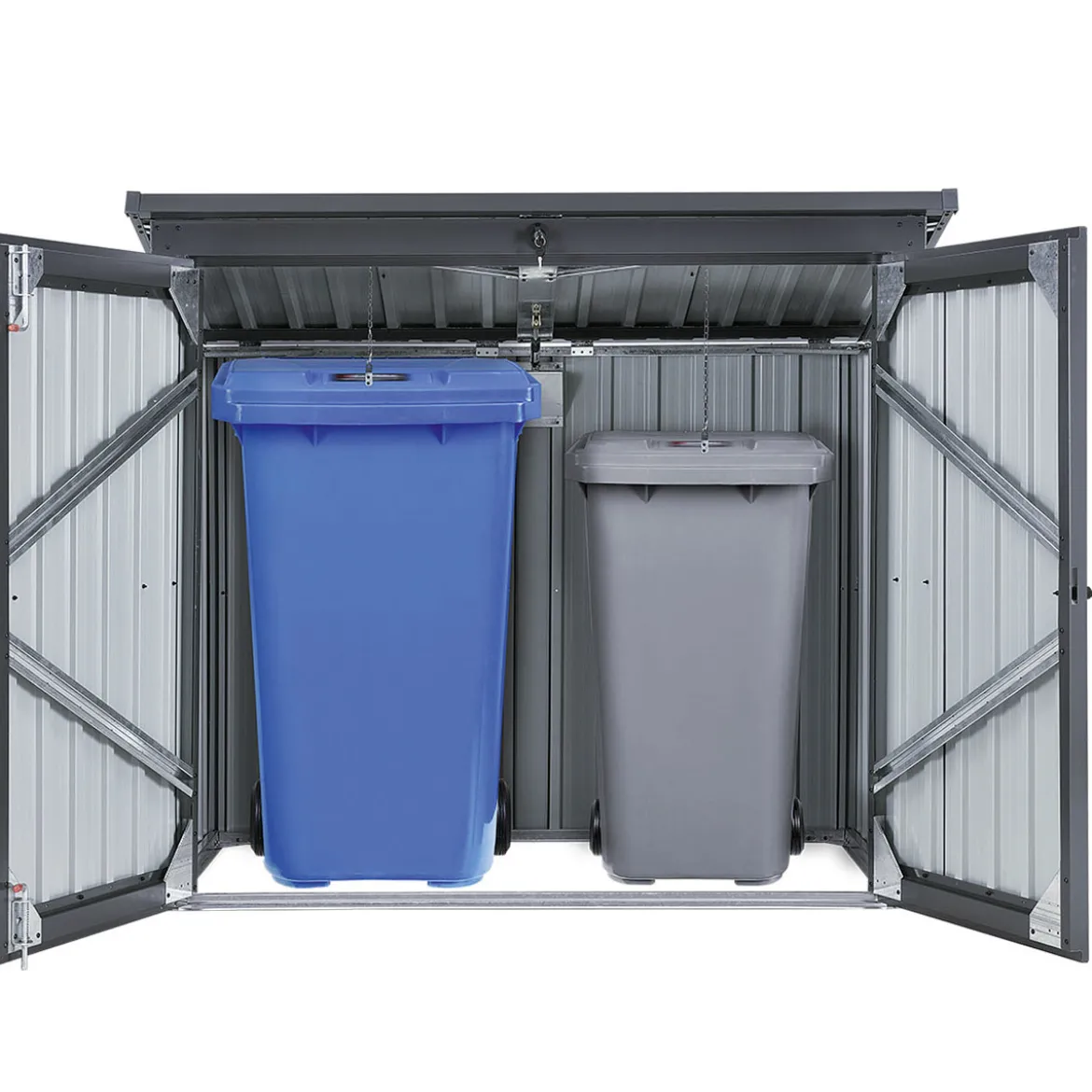 Durabil Metall-Mülltonnenbox Klassik für 2 x 240 L