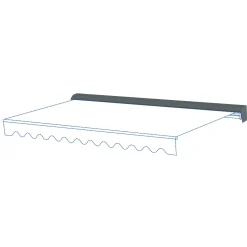 Durabil Regenschutzdach für Markise Nizza 2,95 x 2 m schwarz