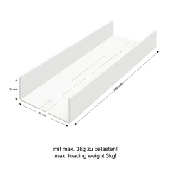 Duschablage zum Kleben Gr.SEdelstahloptik, 35x280x95mm