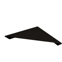 Duschablage zum Kleben, Ueber EckMattschwarz, 35x230x230mm