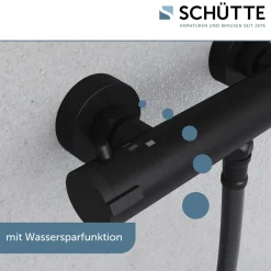 Duschthermostat London,schwarz-matt, 1/2Verbruehschutz und Wassersparfunktion