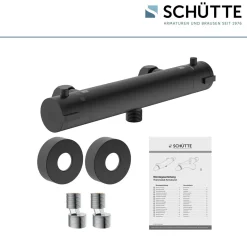 Duschthermostat London,schwarz-matt, 1/2Verbruehschutz und Wassersparfunktion