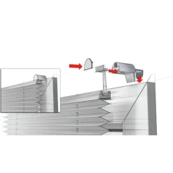 Easyfix Plissee mit 2 Bedienschienentaupe 80x130