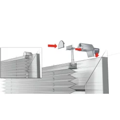 Easy-Fix Plissee 65x130 weiss2 Bedienschienen