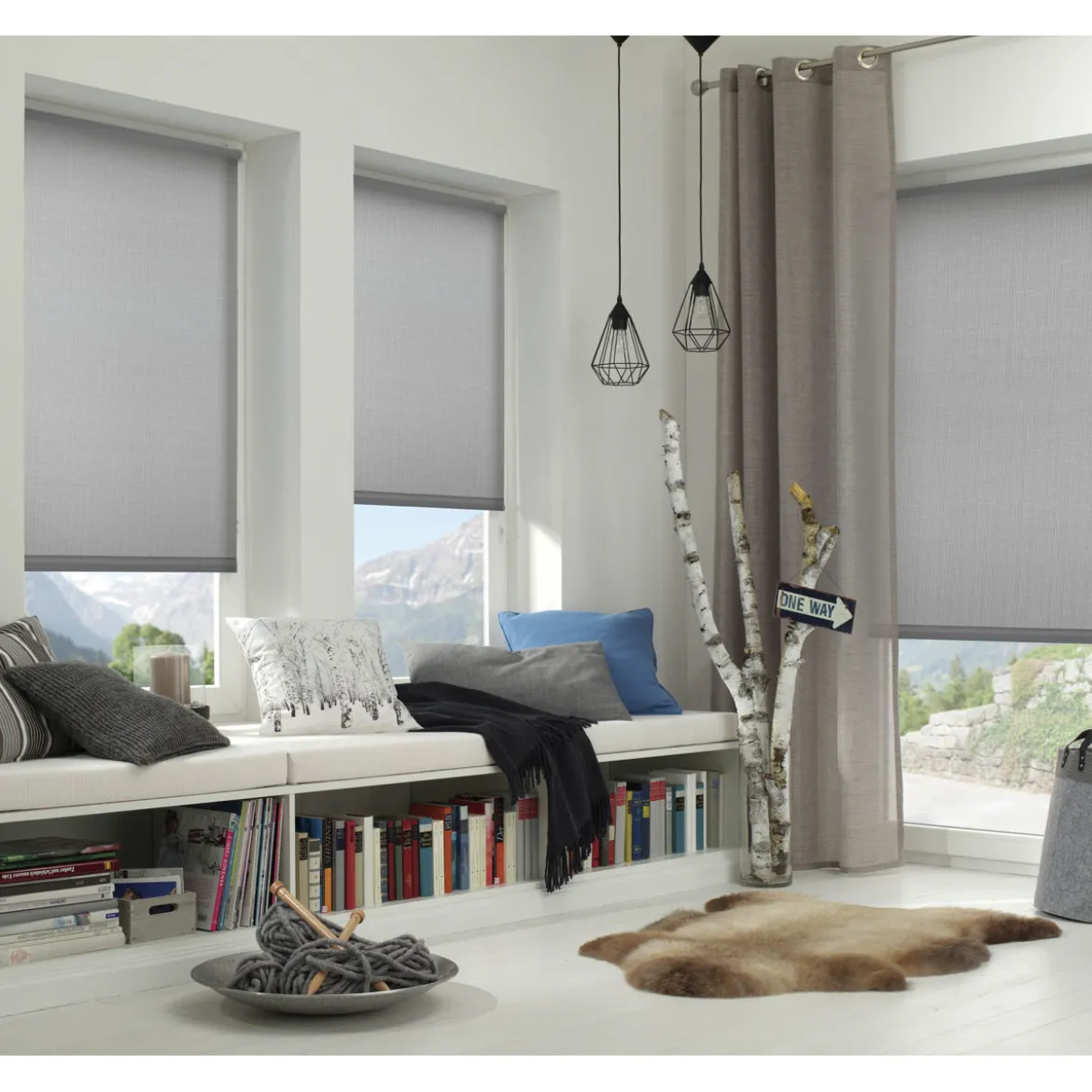 EasyFix Rollo hellgrau 100x150cm