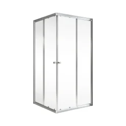 Eckeinstieg 4-teilig silber klar hell1800x750-900x750-900 3-/4-mm ESG