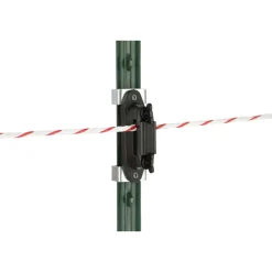 Eckisolator T-Post für Band und Seil schwarz 4 Stück