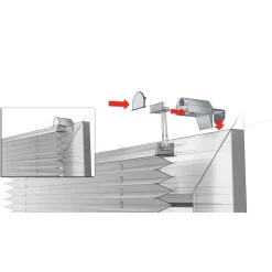 EF Plissee 2BS 45x130cm schiefer