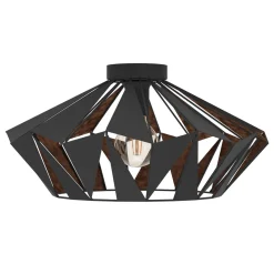 EgloLED Deckenleuchte Carlton 6 schwarz/kupfer
