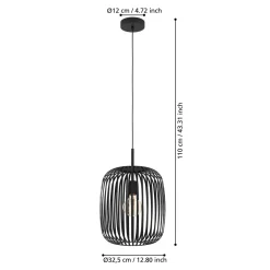 EgloLED Pendelleuchte Romazzina schwarz