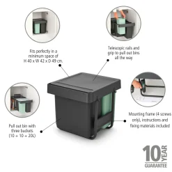 Einbaumülleimer Sort & Go 10+10+20L