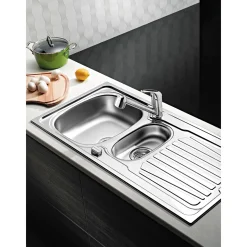 Einbauspuele Sparta 100x50 cm 1 1/2B 1DEdelstahl glatt