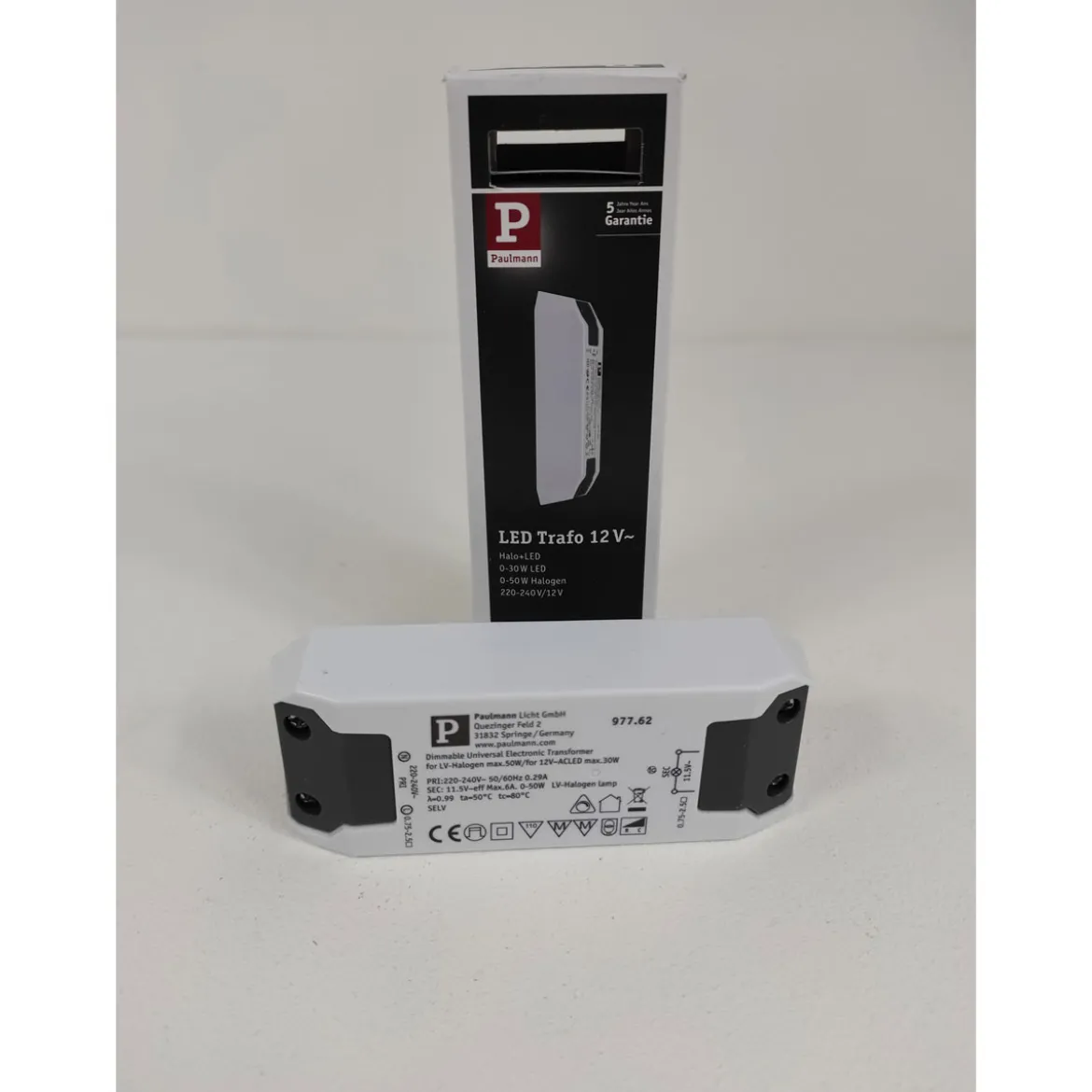 Elektroniktrafo Halo+LED 0-50W 50VA