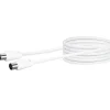 Empf.-Anschlusskabel 5 m weiss 75 dB