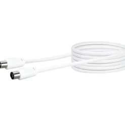 Empf.-Anschlusskabel 5 m weiss 75 dB