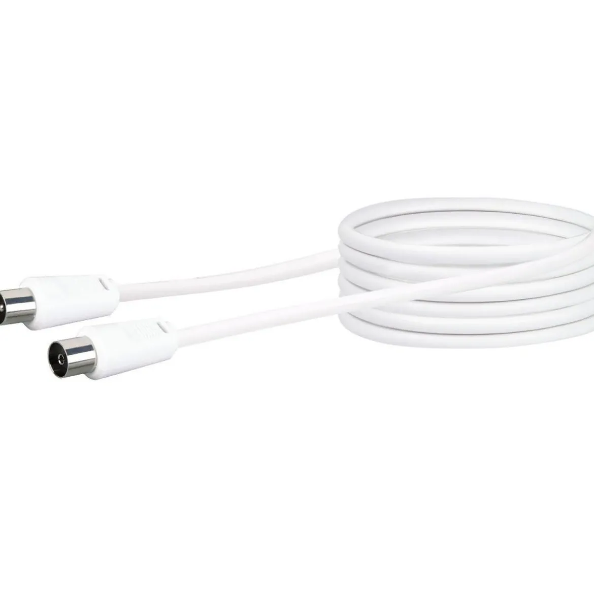 Empf.-Anschlusskabel 5 m weiss 75 dB