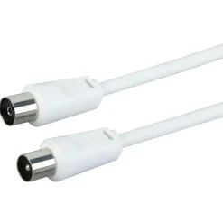 Empf.-Anschlusskabel 5 m weiss 75 dB
