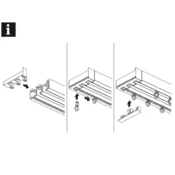 Endkappe System m. Ausklingg.für 3flg Schine grau