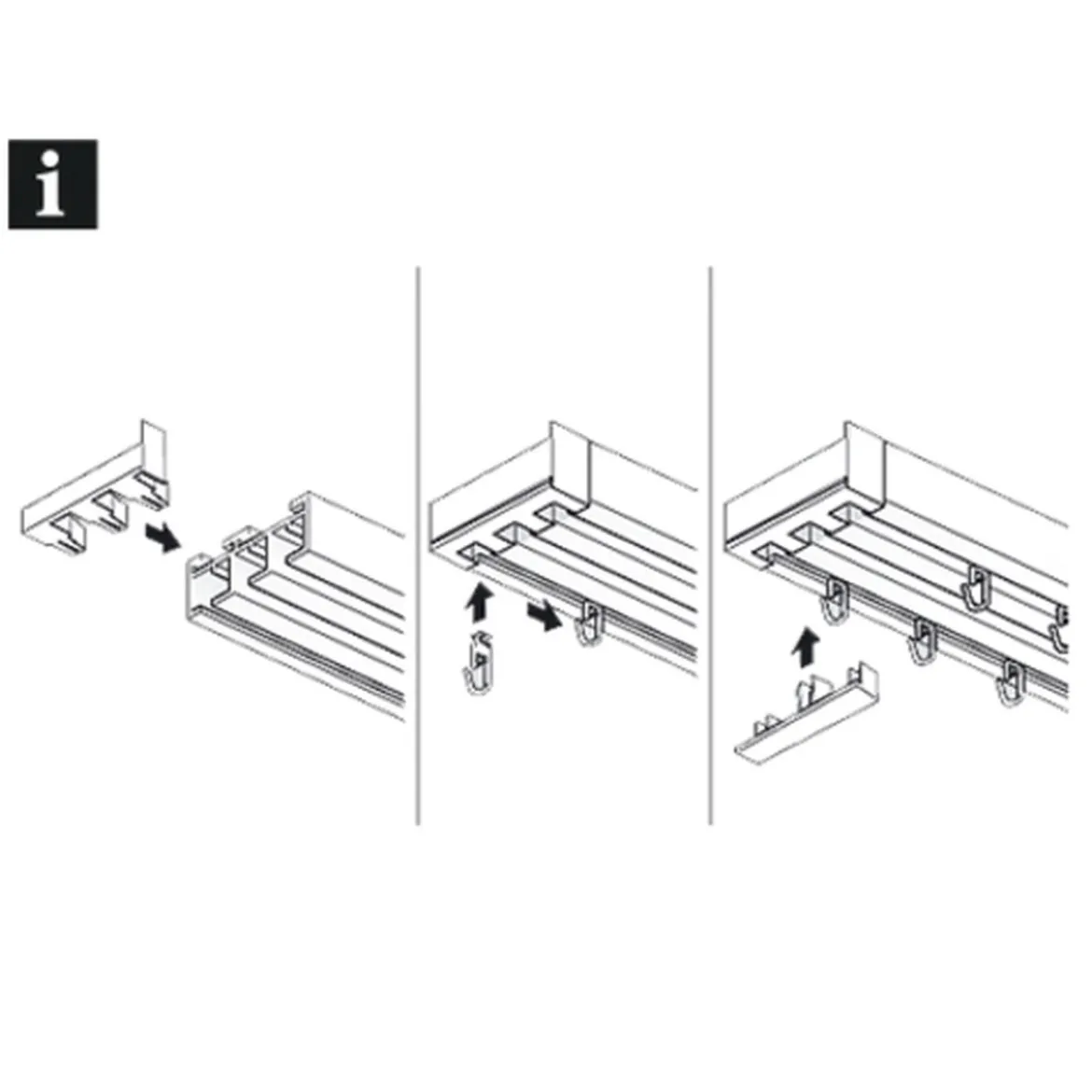 Endkappe System m. Ausklingg.für 3flg Schine grau