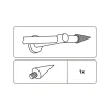 Endknopf Kegel New YOrk 12 mm edelstahl