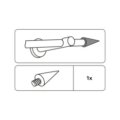 Endknopf Kegel New YOrk 12 mm edelstahl