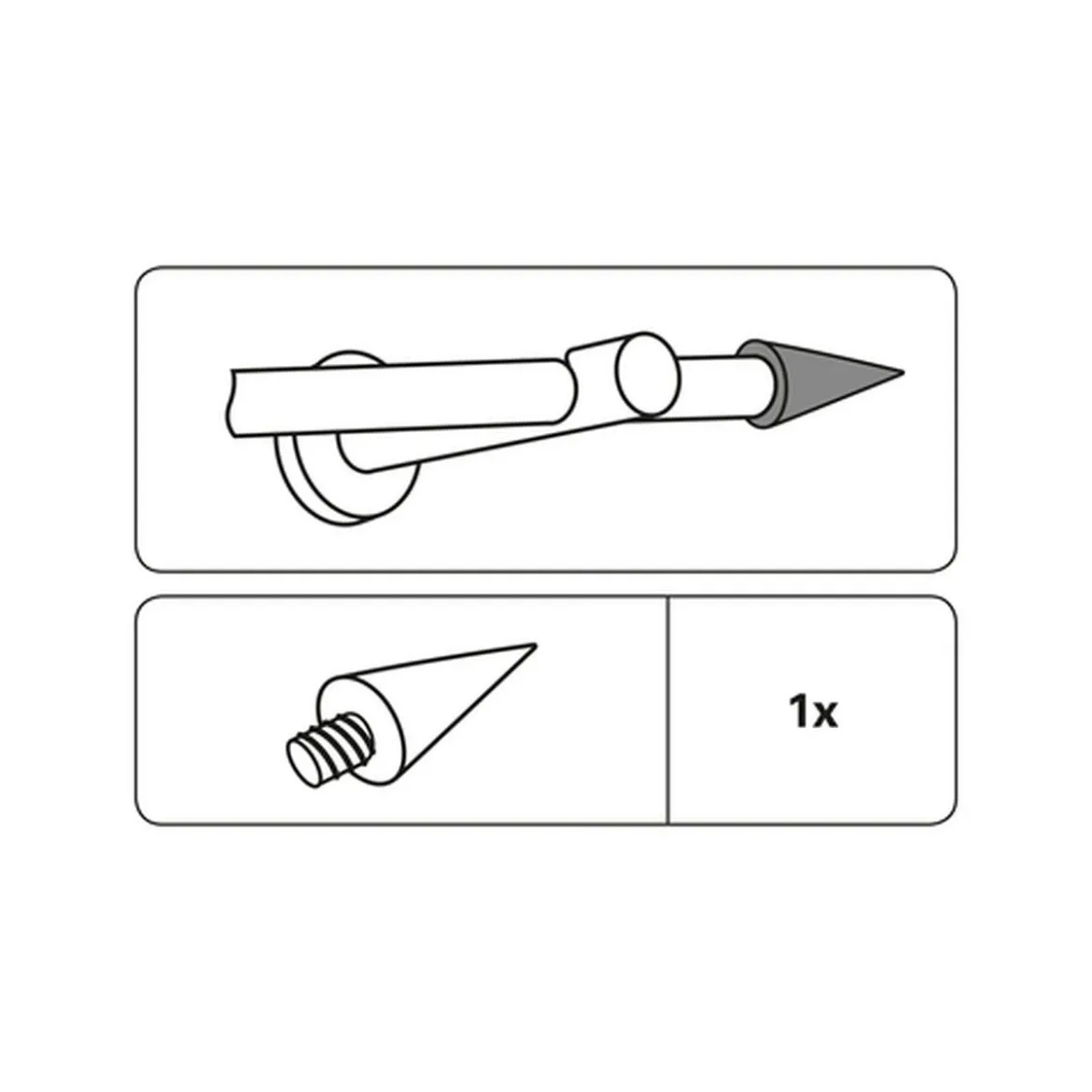 Endknopf Kegel New YOrk 12 mm edelstahl