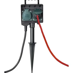 Erdspies-Steckdose 4-fach 1,5m Kabel