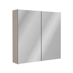 Fackelmann Compactline Spiegelschrank Kaschmir 2 Türen 700x680x156mm Innenspiegel 2 Glasböden
