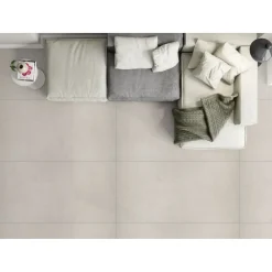 Feinsteinzeug Calm Gravel white rektifiziert 75 x 150 x 0,9 cm