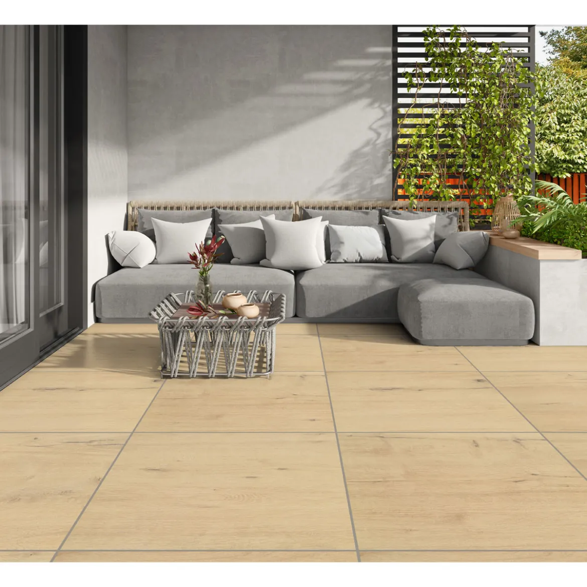 Feinsteinzeug-Platte No 1 Tile Wood beige 60 x 60 x 2 cm