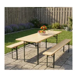 Festzeltgarnitur Standard mit Tisch 220 x 70 cm