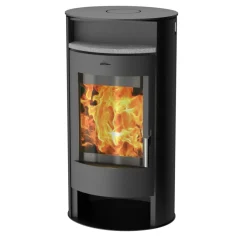 Fireplace Kaminofen Borneo 6kWStahl Anschl. oben 150mm