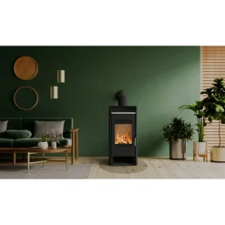 Fireplace Santa Fe 6kWStahl Anschl. oben/hinten 150mm
