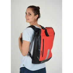 Fischer Bikes Gepäckträgertasche wasserdicht schwarz-rot