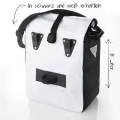 Fischer Bikes Gepäckträgertasche Kurier weiß