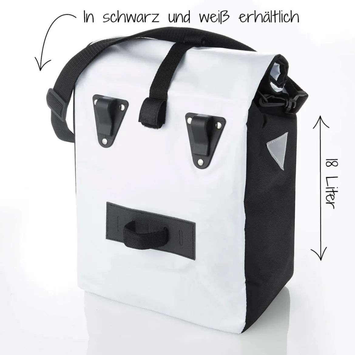 Fischer Bikes Gepäckträgertasche Kurier weiß