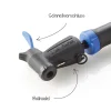 Fischer Bikes Mini-Pumpe mit Doppelhub reversibel silber